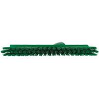 Dustpan Broom with Angled Thread, Medium Bristles, 10", Polyester, Green CSL Industriel Inc.