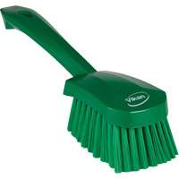 Brosse &agrave; r&eacute;curer avec manche court, Soies Doux, Longueur de 10-1/2", Vert CSL Industriel Inc.