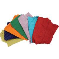 Chiffons fabriqu&eacute;s &agrave; partir de mat&eacute;riaux recycl&eacute;s, Coton, M&eacute;lange de couleurs, 25 lb CSL Industriel Inc.