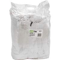 Chiffons fabriqu&eacute;s &agrave; partir de mat&eacute;riaux recycl&eacute;s, Coton, Blanc, 25 lb CSL Industriel Inc.