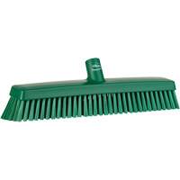 Push Broom Head, Fine/Stiff Bristles, 16-1/2", Polyester/Polypropylene, Green CSL Industriel Inc.