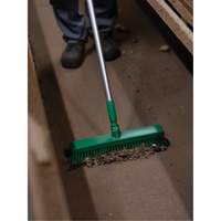 Push Broom Head, Fine/Stiff Bristles, 16-1/2", Polyester/Polypropylene, Green CSL Industriel Inc.