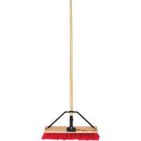 Balai-brosse &agrave; manche renforc&eacute;, 18", Moyen, Soies PVC CSL Industriel Inc.