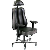 Chaise ergonomique 24 h Synergo II, Vinyle, Noir/gris, Capacit&eacute; 350 lb CSL Industriel Inc.