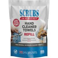 Hand Cleaner Towels Refill Pack, 72 Wipes, 10" x 12" CSL Industriel Inc.