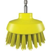 HyDrive Round Drill Brush, Extra Stiff Bristles, 3-1/10" Long, Yellow CSL Industriel Inc.