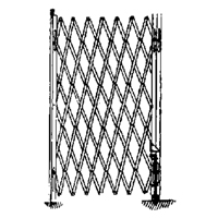 Barri&egrave;res de s&eacute;curit&eacute; galvanis&eacute;es repliables, Repliable simple fixe, 4' lo x 6' h d&eacute;ploy&eacute; CSL Industriel Inc.