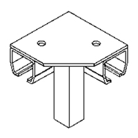 Raccord pour joint d'angle de 90° pour murs-rideaux mont&eacute;s au sol CSL Industriel Inc.