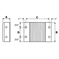 Butoirs de quai lamell&eacute;s, Horizontal, Caoutchouc, 12" la x 6" p x 10" h CSL Industriel Inc.