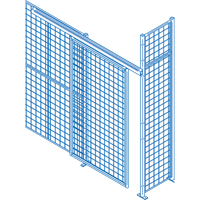 Wire Mesh Partition Components - Sliding Doors, 4' W x 8' H CSL Industriel Inc.