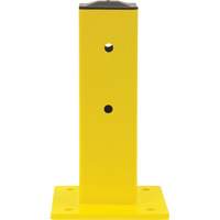 Poteau pour barri&egrave;re de s&eacute;curit&eacute;, Acier, 5" lo x 17" h, Jaune s&eacute;curit&eacute; OSHA CSL Industriel Inc.