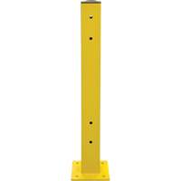 Poteau double pour barri&egrave;re de s&eacute;curit&eacute;, Acier, 5" lo x 44" h, Jaune s&eacute;curit&eacute; OSHA CSL Industriel Inc.
