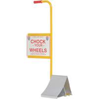 Wheel Chock with Handle & Sign, 7" W x 11-7/8" D x 7-11/16" H CSL Industriel Inc.