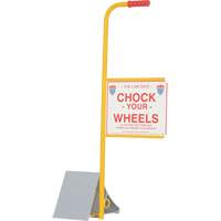 Wheel Chock with Handle & Sign, 7" W x 11-7/8" D x 7-11/16" H CSL Industriel Inc.