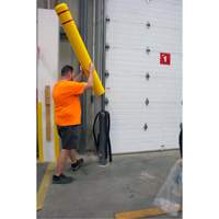 Polyethylene Bollard Cover, 4-1/2" Dia. x 52" L, Red/Yellow CSL Industriel Inc.