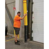 Polyethylene Bollard Cover, 4-1/2" Dia. x 52" L, Red/Yellow CSL Industriel Inc.