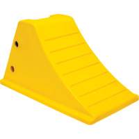 Cales de roue avec surface antid&eacute;rapante en aluminium, Polyur&eacute;thane, Jaune s&eacute;curit&eacute; OSHA, 11-1/4" la x 21" p x 12-1/4" h CSL Industriel Inc.