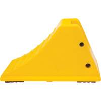 Cales de roue avec surface antid&eacute;rapante en caoutchouc, Polyur&eacute;thane, Jaune, 11-1/4" la x 21" p x 12-1/4" h CSL Industriel Inc.