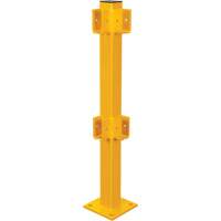 Poteau de coin pour garde-corps l&eacute;gers, Acier, 42" h, Jaune s&eacute;curit&eacute; OSHA CSL Industriel Inc.