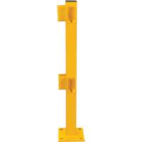 Poteau de coin pour garde-corps l&eacute;gers, Acier, 42" h, Jaune s&eacute;curit&eacute; OSHA CSL Industriel Inc.