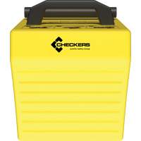 Cale de roue ultra-robuste pour l'exploitation mini&egrave;re Checkers Safety, PEHD, Jaune, 14-1/2" la x 17-1/2" p x 16" h CSL Industriel Inc.