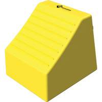 Cale de roue ultra-robuste pour l'exploitation mini&egrave;re Checkers Safety sans support, PEHD, Jaune, 14-1/2" la x 17-1/2" p x 16" h CSL Industriel Inc.