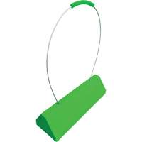 Cale de roue pour avion Checkers Safety SafeRay avec poign&eacute;e &agrave; c&acirc;ble ergonomique, Ur&eacute;thane, Vert fluorescent, 24" la x 8" p x 6" h CSL Industriel Inc.