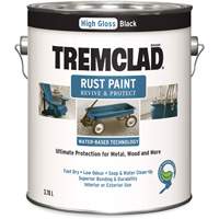 Peinture antirouille &agrave; base d'eau Tremclad, 3,78 L, Gallon, Noir CSL Industriel Inc.