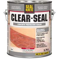 Produit d&eacute;tanch&eacute;it&eacute; protecteur Seal-Krete, 3,78 L, &agrave; l'eau, Brillant, Transparent CSL Industriel Inc.