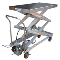 Pneumatic Hydraulic Scissor Lift Table, Stainless Steel, 47-1/4" L x 24" W, 1500 lbs. Cap. CSL Industriel Inc.