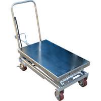 Pneumatic Hydraulic Scissor Lift Table, Stainless Steel, 35-1/2" L x 20" W, 800 lbs. Cap. CSL Industriel Inc.