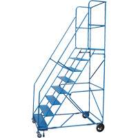 Escabeau roulant certifi&eacute; par la CSA avec pied verrouillable, 8 marches, Largeur de la marche 30", Hauteur de la plateforme 72", Acier CSL Industriel Inc.