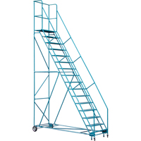 Escabeau roulant certifi&eacute; par la CSA avec pied verrouillable, 16 marches, Largeur de la marche 30", Hauteur de la plateforme 144", Acier CSL Industriel Inc.