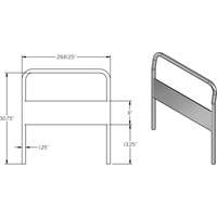 30" Chrome Handle for Platform Truck CSL Industriel Inc.