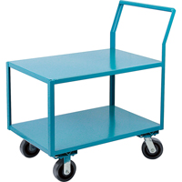 Heavy-Duty Low Profile Shop Carts, 2 Tiers, 18" W x 30" D x 41" H, 2400 lbs. Cap. CSL Industriel Inc.