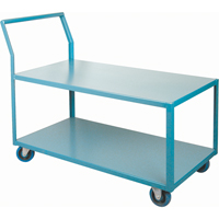Heavy-Duty Low Profile Shop Carts, 2 Tiers, 24" W x 48" D x 40" H, 1200 lbs. Cap. CSL Industriel Inc.