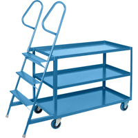 Stock Picking Carts, Steel, 24" W x 64" D, 3 Shelves, 1200 lbs. Capacity CSL Industriel Inc.