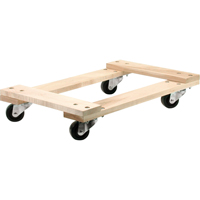 Wood Dollies - Medium-Duty, Polyolefin Wheels, 900 lbs. Capacity, 18" W x 30" D x 7" H CSL Industriel Inc.