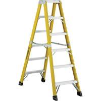 6600 Series Industrial Heavy-Duty 2-Way Stepladders, Fibreglass, 300 lbs. Capacity, 6' CSL Industriel Inc.