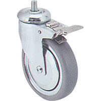 Zinc Plated Caster, Swivel with Brake, 3" (76 mm) Dia., 150 lbs. (68 kg.) Capacity CSL Industriel Inc.