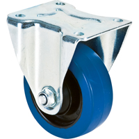 Blue Caster, Rigid, 4" (101.6 mm), Rubber, 350 lbs. (158.8 kg.) CSL Industriel Inc.