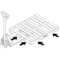 4-Way Hydraulic Pallet Truck, 48" L x 7" W, 4000 lbs. Capacity CSL Industriel Inc.