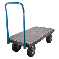 Chariots &agrave; plateforme en plastique, 60" lo x 30" la, 900 lb cap, Roues Anticrevaison CSL Industriel Inc.