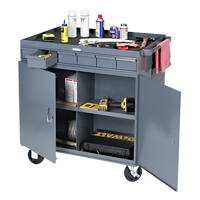 Heavy-Duty Two-Sided Mobile Work Station, 1200 lbs. Capacity, Steel, 34" x W, 34" x H, 24" D, All-Welded, 6 Drawers CSL Industriel Inc.