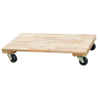 Solid Platform Wood Dolly, Rubber Wheels, 900 lbs. Capacity, 18" W x 30" D x 6" H CSL Industriel Inc.