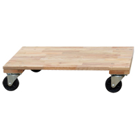 Solid Platform Wood Dolly, Rubber Wheels, 1200 lbs. Capacity, 24" W x 36" D x 7" H CSL Industriel Inc.