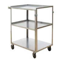 Shelf Carts, 3 Tiers, 18" W x 32" H x 27-3/8" D, 500 lbs. Capacity CSL Industriel Inc.