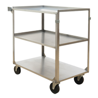 Shelf Carts, 3 Tiers, 21" W x 37-1/4" H x 35-1/8" D, 500 lbs. Capacity CSL Industriel Inc.