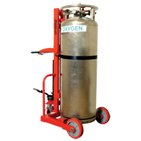Hydraulic Large Liquid Gas Cylinder Cart HLCC, Polyurethane Wheels, 20" W x 20" D Base, 1000 lbs. CSL Industriel Inc.