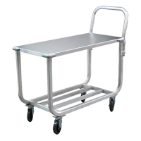 Chariot en aluminium &agrave; plateforme tubulaire, 700 lb Capacit&eacute;, Aluminium, 19" la x 42" ha x 46" p, Bordure vers le bas CSL Industriel Inc.